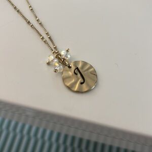 J necklace with chain